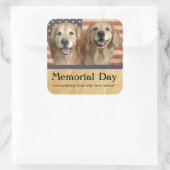 Golden Retriever Memorial Day Stickers (Tas)