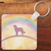 Golden Retriever Memorial Keychain Rainbow Bridge (Achterkant)