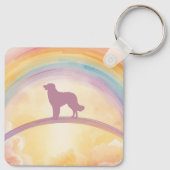 Golden Retriever Memorial Keychain Rainbow Bridge (Achterkant)