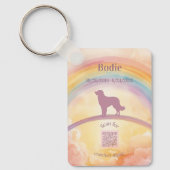 Golden Retriever Memorial Keychain Rainbow Bridge (Voorkant)