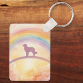 Golden Retriever Memorial Keychain Rainbow Bridge (Achterkant)
