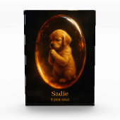 Golden Retriever Memorial Photo Block Fotoblokken (Voorkant)