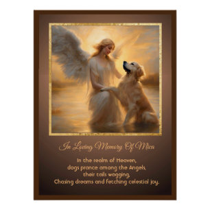 Golden Retriever Memorial Tribute Perfect Poster