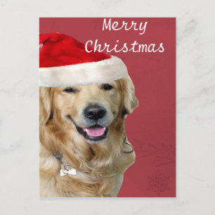 Golden Retriever Merry Christmas Feestdagenkaart