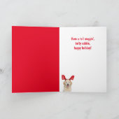 Golden Retriever Merry kerst Feestdagen Kaart (Binnen)