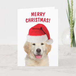 Golden Retriever Merry kerst Feestdagen Kaart
