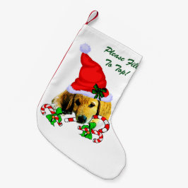 Golden Retriever Merry kerst Kleine Kerstsok