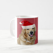 Golden Retriever Merry kerst Koffiemok (Voorkant links)