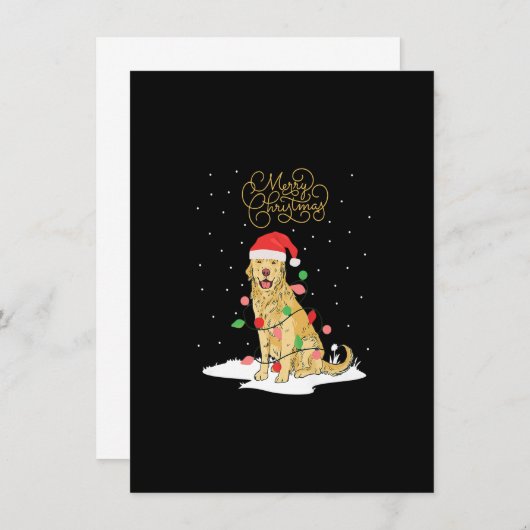 Golden Retriever Merry Kerstmis Retriever Ch Kaart (Voorkant / Achterkant)