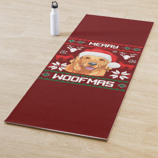 Golden Retriever Merry Woofmas Sweatshirt Dog Yogamat