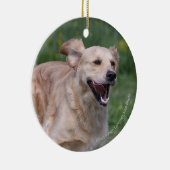 Golden Retriever met 1 Keramisch Ornament (Rechts)