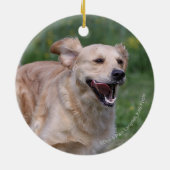 Golden Retriever met 1 Keramisch Ornament (Achterkant)