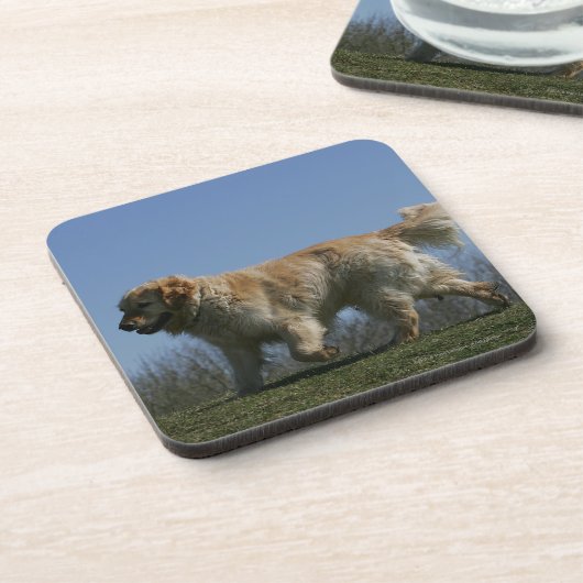 Golden Retriever met 3 Bier Onderzetter (Linkerzijde)