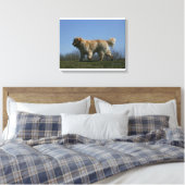 Golden Retriever met 3 Canvas Afdruk (Insitu (Slaapkamer))