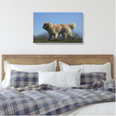 Golden Retriever met 3 Canvas Afdruk (Insitu (Slaapkamer))