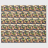 Golden Retriever met Amerikaanse vlag Cadeaupapier (Vlak)