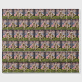 Golden Retriever met Amerikaanse vlag Cadeaupapier (Vlak)