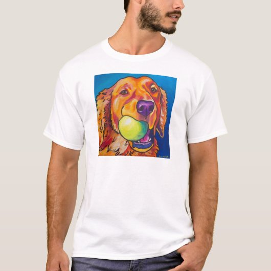 Golden Retriever met bal T-shirt (Voorkant)