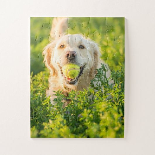 Golden Retriever met Ball Legpuzzel (Verticaal)