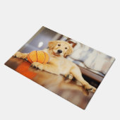 Golden Retriever met Basketball Speelgoed Deurmat (Schuin)