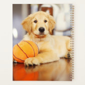 Golden Retriever met Basketball Speelgoed Planner (Achterkant)