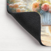 Golden Retriever met bloemenmand Muismat (Hoek)