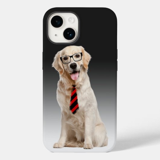 Golden retriever met bril Case-Mate iPhone case (Achterkant)