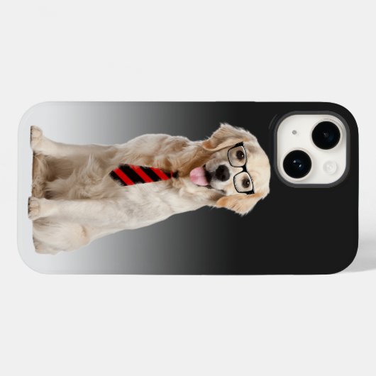 Golden retriever met bril Case-Mate iPhone case (Achterkant (horizontaal))