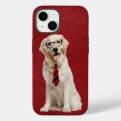 Golden retriever met bril Case-Mate iPhone case (Achterkant)
