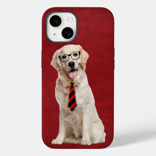 Golden retriever met bril Case-Mate iPhone case (Achterkant)