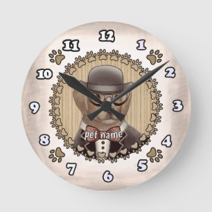 Golden Retriever met bril Klok