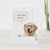 Golden Retriever met bril op wit hout Kaart (Voorkant)
