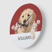 Golden Retriever met Daises Grote Klok (Hoek)