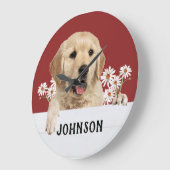 Golden Retriever met Daises Grote Klok (Hoek)