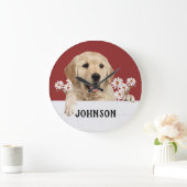 Golden Retriever met Daises Grote Klok (Huis)