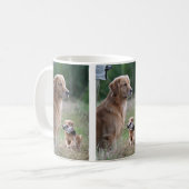 Golden Retriever met Duck Collage Mok (Voorkant links)