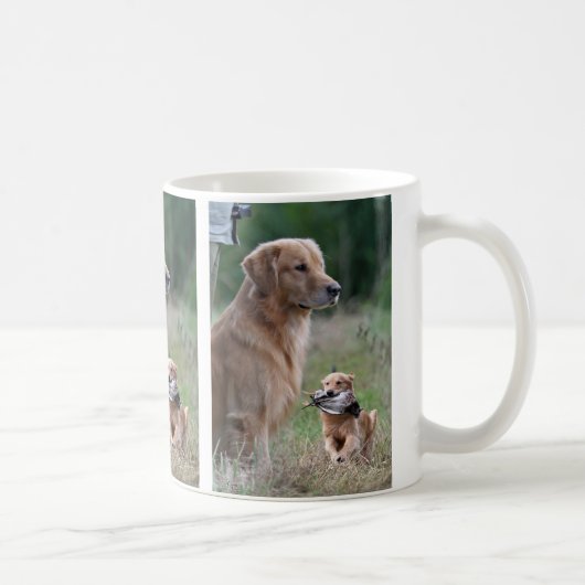 Golden Retriever met Duck Collage Mok (Rechts)