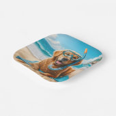 Golden Retriever met duikuitrusting Papieren Bordje (Gebogen)
