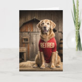 Golden Retriever met een gepensioneerd Shirt Kaart (Voorkant)