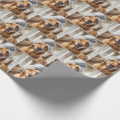 Golden Retriever met een handdoek tulband Cadeaupapier (Hoek)