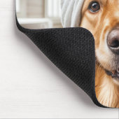 Golden Retriever met een handdoek tulband Muismat (Hoek)