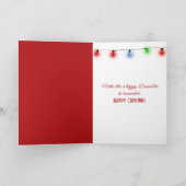 Golden Retriever met een kerstkous Feestdagen Kaart (Binnen)