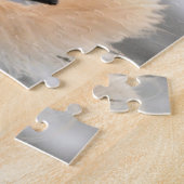 Golden Retriever met een kruk in de mond Legpuzzel (Zijkant)