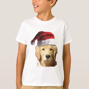Golden Retriever met een Pet voor de kerstman T-shirt