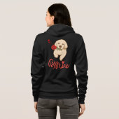Golden retriever met een roos. Wees van mij Hoodie (Achterkant volledig)