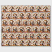 Golden Retriever met een snoepriet Cadeaupapier (Vlak)