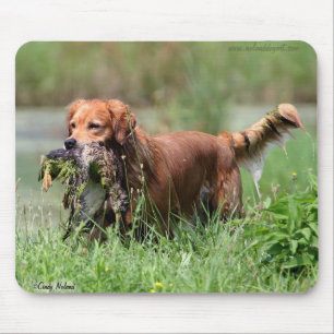 Golden Retriever met eend Mousepad Muismat