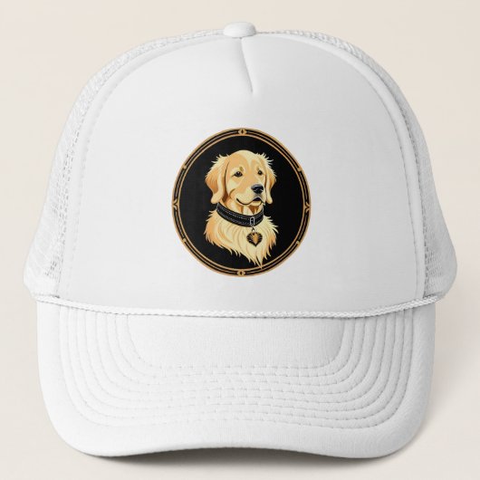 Golden Retriever met elegante halsband Trucker Pet (Voorkant)