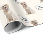 Golden Retriever met Eyeglasses Cadeaupapier (Rol Hoek)