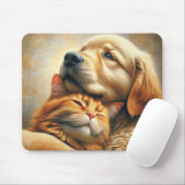 Golden Retriever met gember kat Muismat (Met muis)
